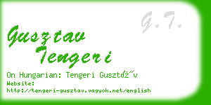 gusztav tengeri business card